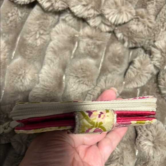 Vera Bradley Pink and Green Floral Wallet - Picture 8 of 9